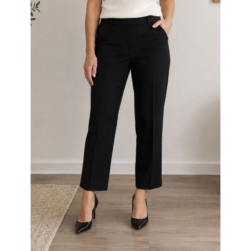 Haver & Blair Black Pull On Slim Leg Ankle Pants XL Work Office Minimalist